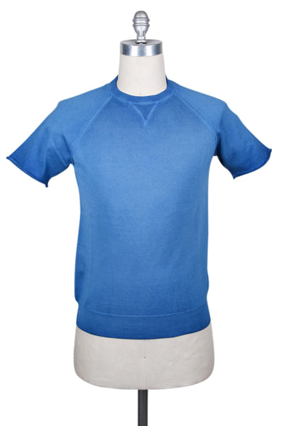 Svevo Parma Blue Vintage Wash Crewneck Cotton T-Shirt (FB) - Parent