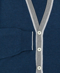 Svevo Parma Navy Blue Cotton Sweater - Cardigan - (4636SE12MP46V18H) - Parent