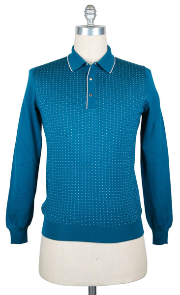 Svevo Parma Blue Cashmere Blend Polo Sweater - (SV823231) - Parent