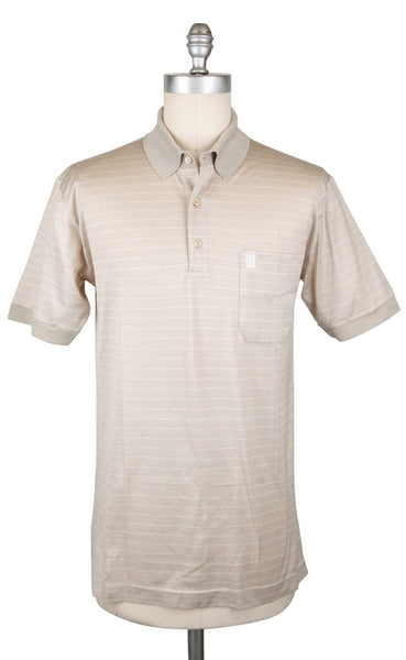 Svevo Parma Beige Striped Cotton Polo - (RR) - Parent