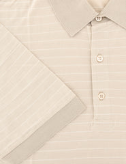 Svevo Parma Beige Striped Cotton Polo - (RR) - Parent