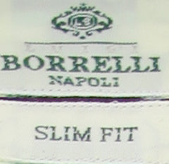 Luigi Borrelli Dark Brown Striped Cotton Shirt - Extra Slim - (YY) - Parent