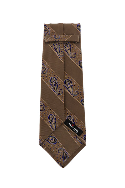 Kiton Brown Paisley Silk Tie (10014)