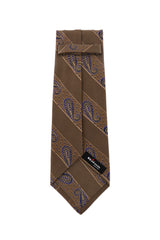 Kiton Brown Paisley Silk Tie (10014)