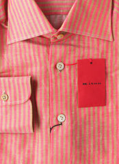 Kiton Pink Striped Cotton Shirt - Slim - (KT423225) - Parent