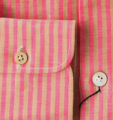 Kiton Pink Striped Cotton Shirt - Slim - (KT423225) - Parent