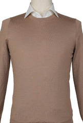 Svevo Parma Light Brown Crewneck Sweater - (SV1019222) - Parent