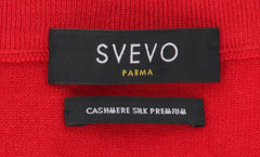 Svevo Parma Red Cashmere Blend V-Neck Sweater - (SV10192211) - Parent