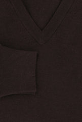 Svevo Parma Dark Brown Cashmere Blend V-Neck Sweater - (SV1019229) - Parent