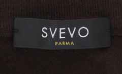 Svevo Parma Dark Brown Cashmere Blend V-Neck Sweater - (SV1019229) - Parent