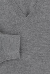 Svevo Parma Gray Cashmere Blend V-Neck Sweater - (SV10192210) - Parent