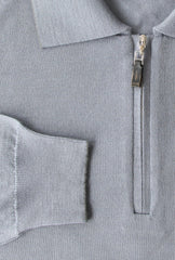 Svevo Parma Gray Wool 1/4 Zip Polo Sweater - (SV928221) - Parent