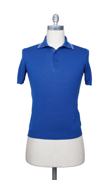 Svevo Parma Blue Solid Cotton Polo - (SV326225) - Parent