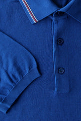 Svevo Parma Blue Solid Cotton Polo - (SV326225) - Parent