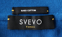 Svevo Parma Blue Solid Cotton Polo - (SV326225) - Parent