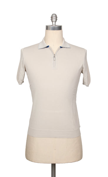 Svevo Parma Beige Solid Cotton Polo - (SV392224) - Parent
