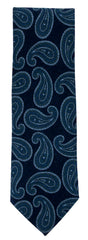 Cesare Attolini Blue Paisley Tie - 3.25" x 58" - (CATIEX216)