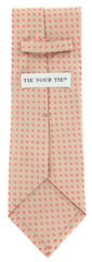 Tie Your Tie Beige - White, Pink Tie - 3.25" x 57.5"