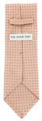 Tie Your Tie Beige - White, Pink Tie - 3.25" x 57.5"
