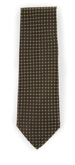Tie Your Tie Brown with Green Pattern Tie