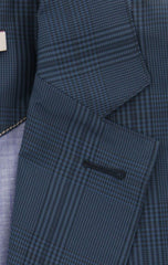 Luciano Barbera Blue Plaid Jacket - 40/50 - (111064/35133/88)
