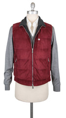 Brunello Cucinelli Red Reversible Suede Leather Vest - S/S - (NM)