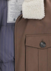 Brunello Cucinelli Brown Solid Winter Jacket - (602) - Parent