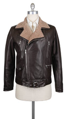 Brunello Cucinelli Dark Brown Leather Biker Jacket - M US/50 EU - (609)
