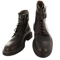 Brunello Cucinelli Dark Brown Leather Boots - 7/6 - (BC174USPFC6422)
