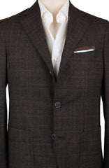 Barba Napoli Brown Wool Blend Plaid Sportcoat - (LELLO1408) - Parent