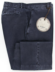 Barba Napoli Navy Blue Solid Pants - Extra Slim - 30/46 - (CHINO100179)