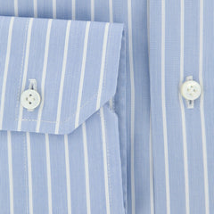 Barba Napoli Blue Striped Shirt - Slim - 14.5/37 - (D2U10T00000C9)