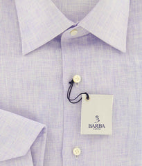 Barba Napoli Lavender Purple Shirt - Slim - 15/38 - (D2U10T0000P18)