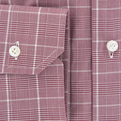 Barba Napoli Burgundy Red Plaid Shirt - Slim - 14.5/37 - (D2U13T178)