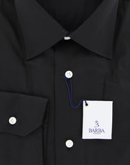 Barba Napoli Black Solid Shirt - Slim - (BN220095307) - Parent