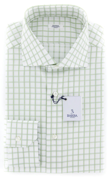 Barba Napoli Green Plaid Shirt - Slim - 15/38 - (D2U13T205405)