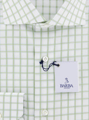 Barba Napoli Green Plaid Shirt - Slim - 15/38 - (D2U13T205405)