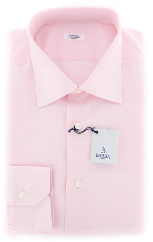 Barba Napoli Pink Shirt - 15 US / 38 EU
