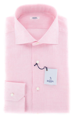 Barba Napoli Pink Shirt - 14.5 US / 37 EU