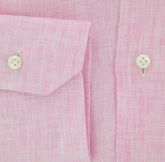 Barba Napoli Pink Solid Shirt - Slim - 15/38 - (D2U10T443204)