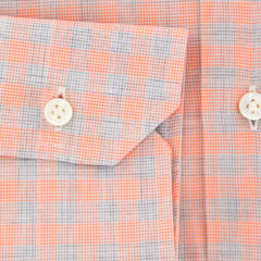 Barba Napoli Orange Plaid Shirt - Slim - (443504U10T) - Parent