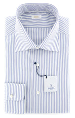 Barba Napoli Blue Striped Shirt - Slim - 15.75/40 - (D2U33RPZA714M)