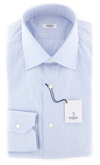 Barba Napoli Light Blue Striped Shirt - Slim - 15.75/40 - (BND2U46U10)