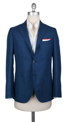 Barba Napoli Blue Virgin Wool Solid Sportcoat - 38/48 - (BN98173)