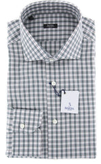 Barba Napoli Green Check Shirt - Extra Slim - 15/38 - (I1U13T0000331)