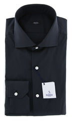 Barba Napoli Black Shirt - Extra Slim - 14.5/37 - (I1U13T343109U)