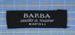 Barba Napoli Blue Check Shirt - Extra Slim - 15/38 - (I1U13T343705)