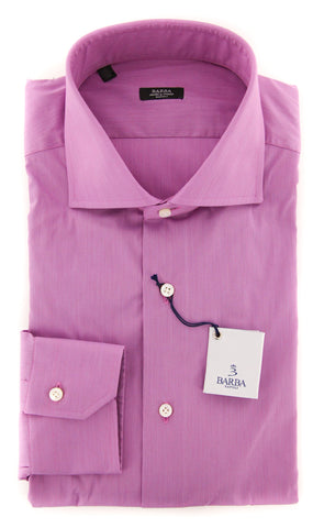 Barba Napoli Purple Shirt - Extra Slim - 15 US / 38 EU