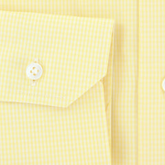 Barba Napoli Yellow Micro-Check Shirt - Extra Slim - (BNU04040A) - Parent