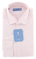 Barba Napoli Pink Striped Shirt - Extra Slim - 17/43 - (LFU12R424805)